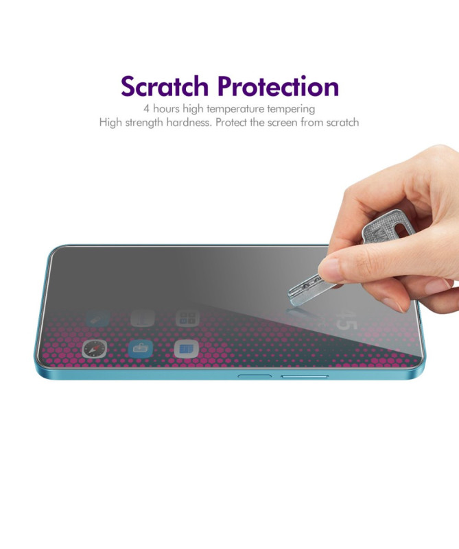 Oppo A79 5G - Verre trempé et filtre de confidentialité