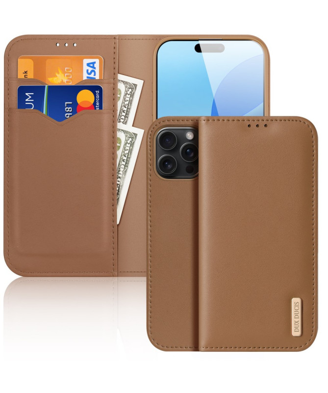 Housse iPhone 16 Pro Max HIVO Series Cuir