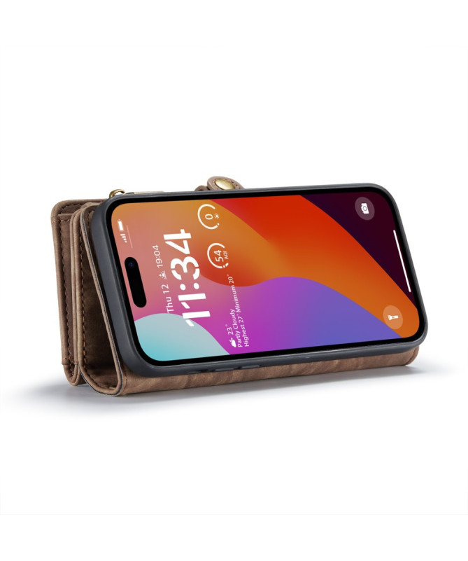 Housse iPhone 16 Pro Max 008 Series - Porte-cartes avec poche zippée