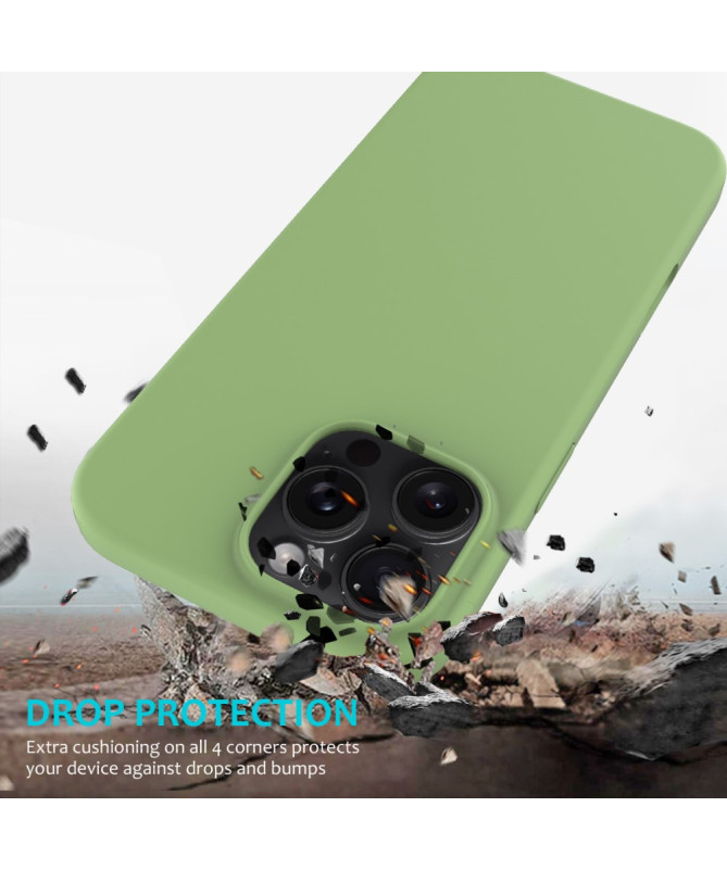 Coque iPhone 16 Pro Max en silicone liquide anti-chute