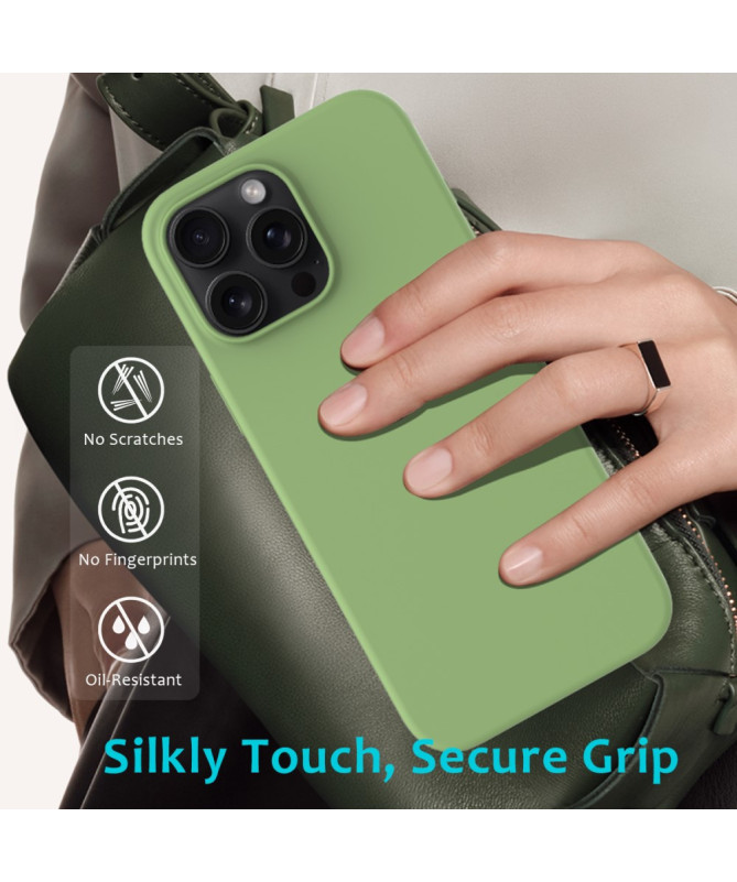 Coque iPhone 16 Pro Max en silicone liquide anti-chute