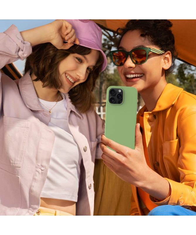 Coque iPhone 16 Pro Max en silicone liquide anti-chute