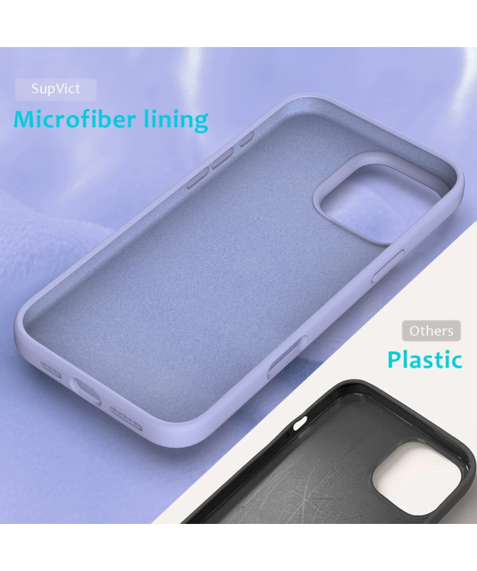 Coque iPhone 16 Pro Max en silicone liquide anti-chute