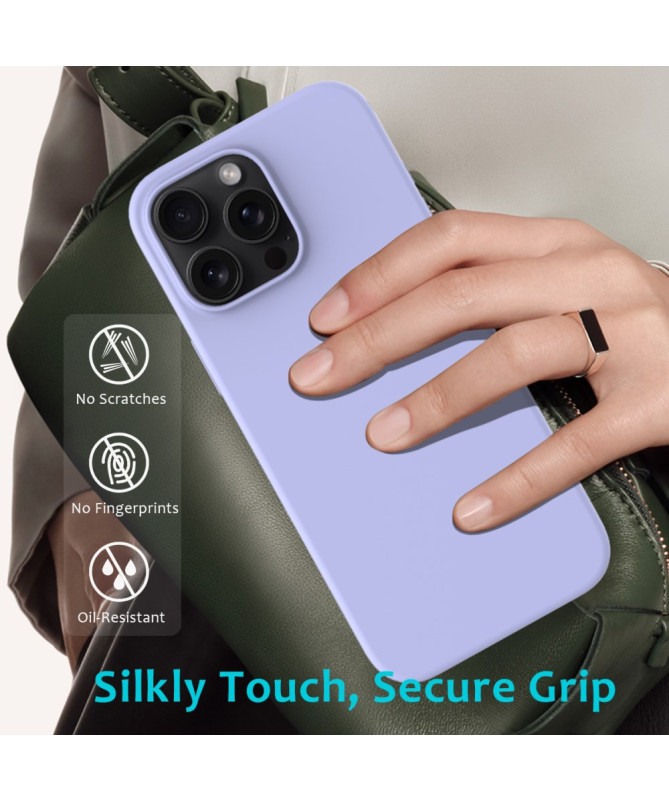 Coque iPhone 16 Pro Max en silicone liquide anti-chute