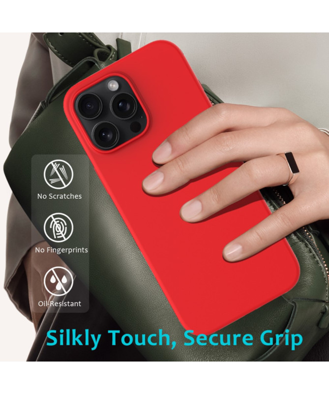 Coque iPhone 16 Pro Max en silicone liquide anti-chute