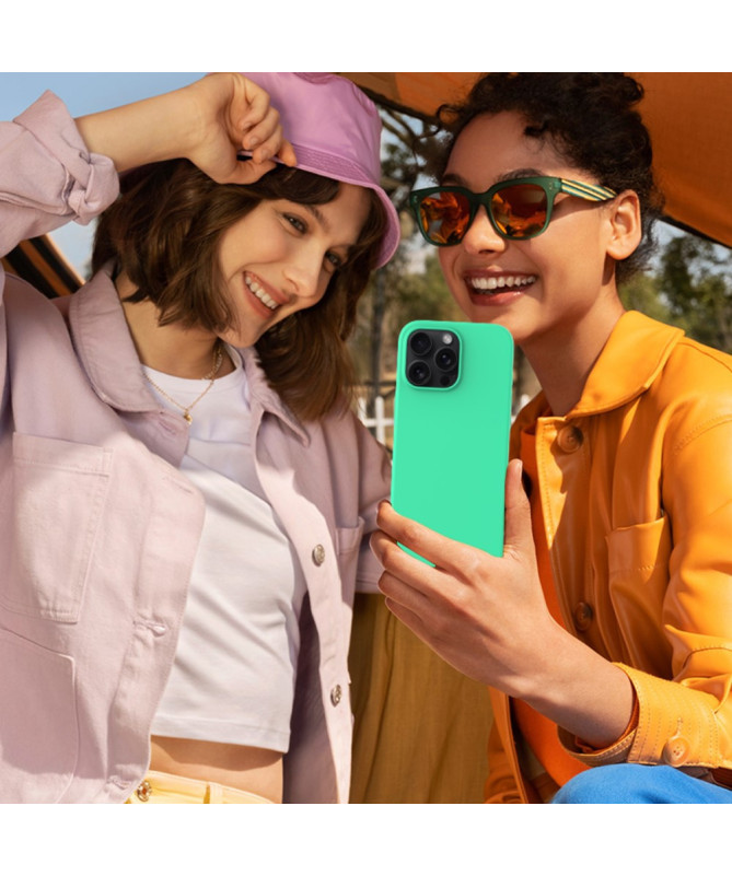 Coque iPhone 16 Pro Max en silicone liquide anti-chute