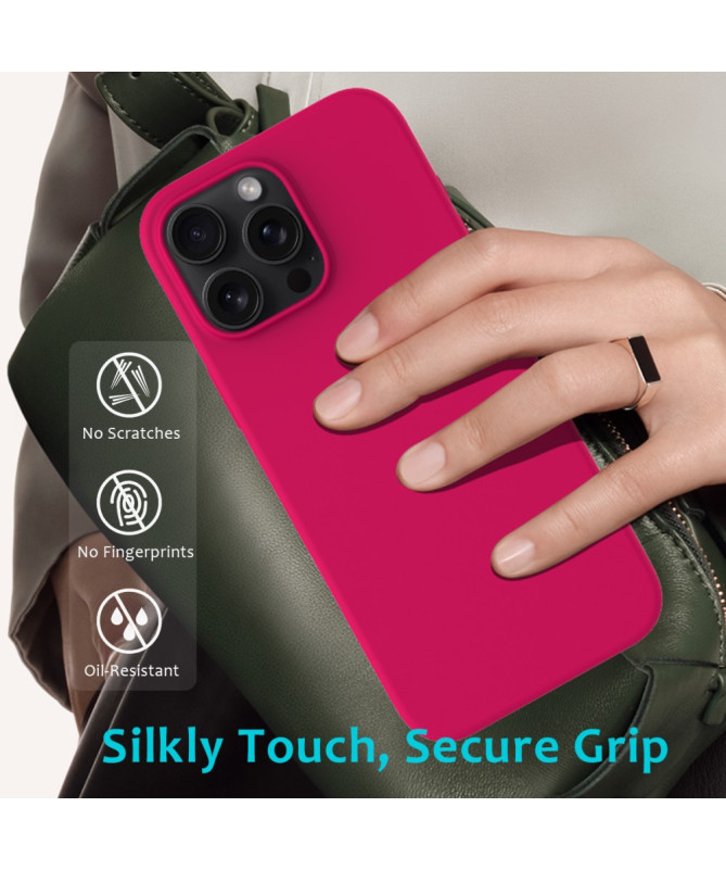 Coque iPhone 16 Pro Max en silicone liquide anti-chute