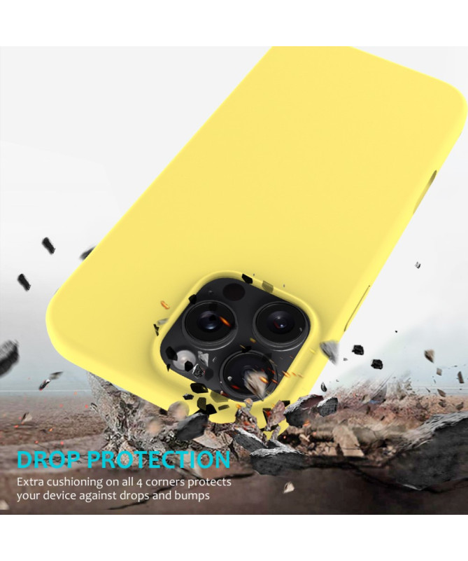 Coque iPhone 16 Pro Max en silicone liquide anti-chute