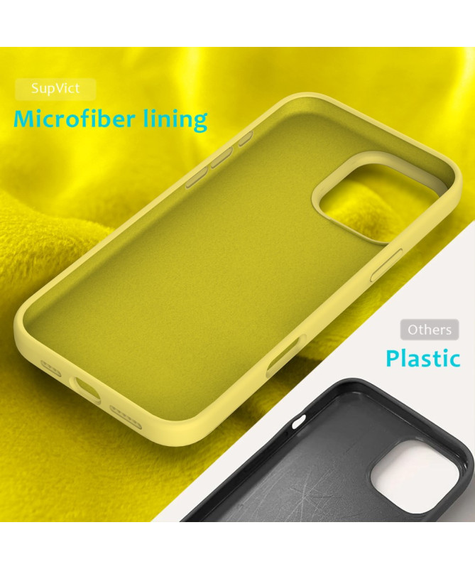 Coque iPhone 16 Pro Max en silicone liquide anti-chute