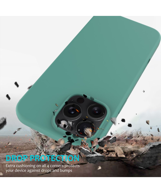 Coque iPhone 16 Pro Max en silicone liquide anti-chute