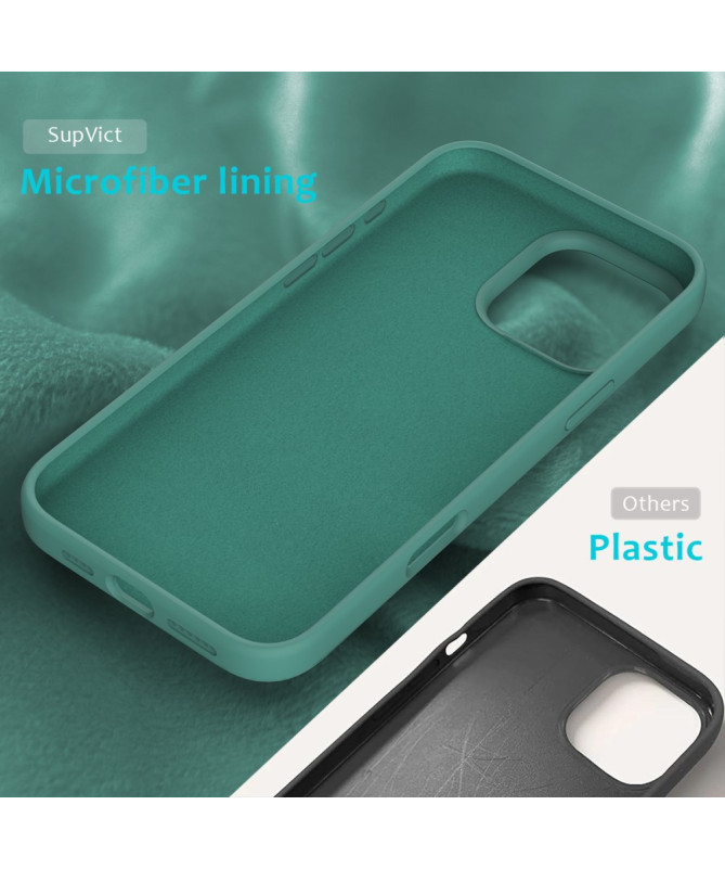 Coque iPhone 16 Pro Max en silicone liquide anti-chute