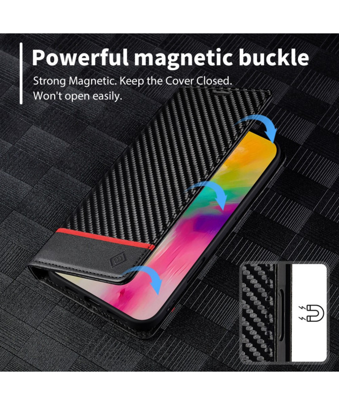 Housse iPhone 16 Pro Max fibre de carbone horizontale