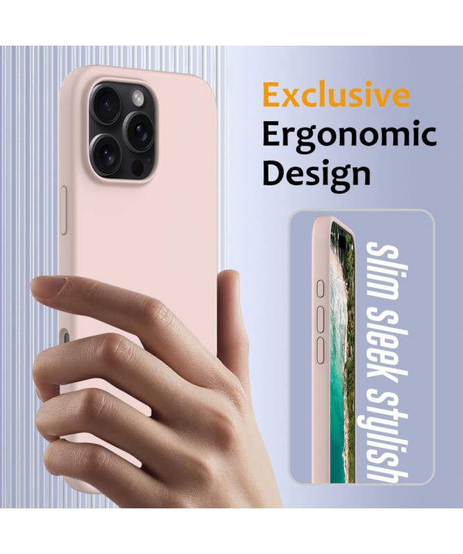 Coque iPhone 16 Pro Max magnétique en silicone liquide