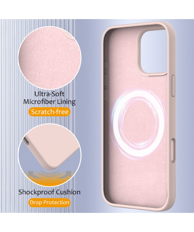 Coque iPhone 16 Pro Max magnétique en silicone liquide