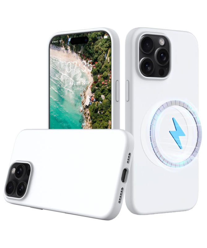 Coque iPhone 16 Pro Max magnétique en silicone liquide
