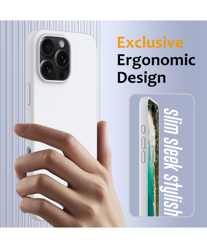 Coque iPhone 16 Pro Max magnétique en silicone liquide