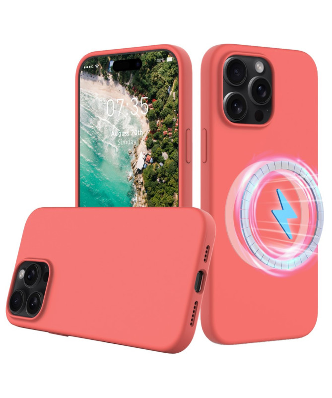 Coque iPhone 16 Pro Max magnétique en silicone liquide