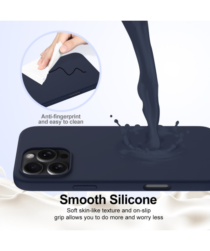 Coque iPhone 16 Pro Max magnétique en silicone liquide