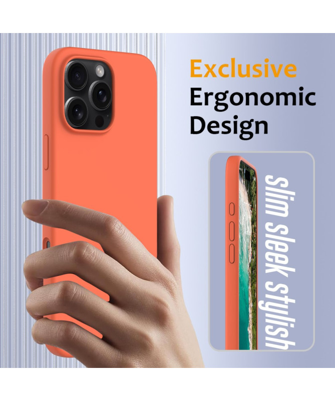 Coque iPhone 16 Pro Max magnétique en silicone liquide
