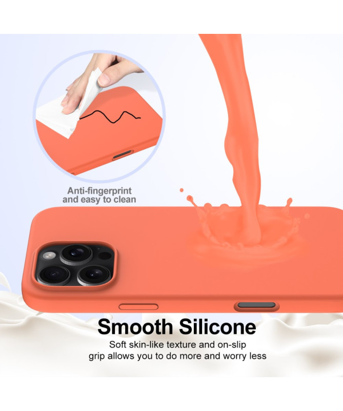 Coque iPhone 16 Pro Max magnétique en silicone liquide