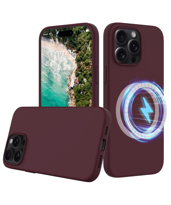 Coque iPhone 16 Pro Max magnétique en silicone liquide