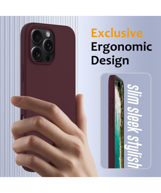 Coque iPhone 16 Pro Max magnétique en silicone liquide