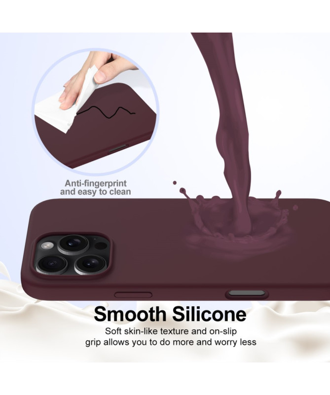 Coque iPhone 16 Pro Max magnétique en silicone liquide