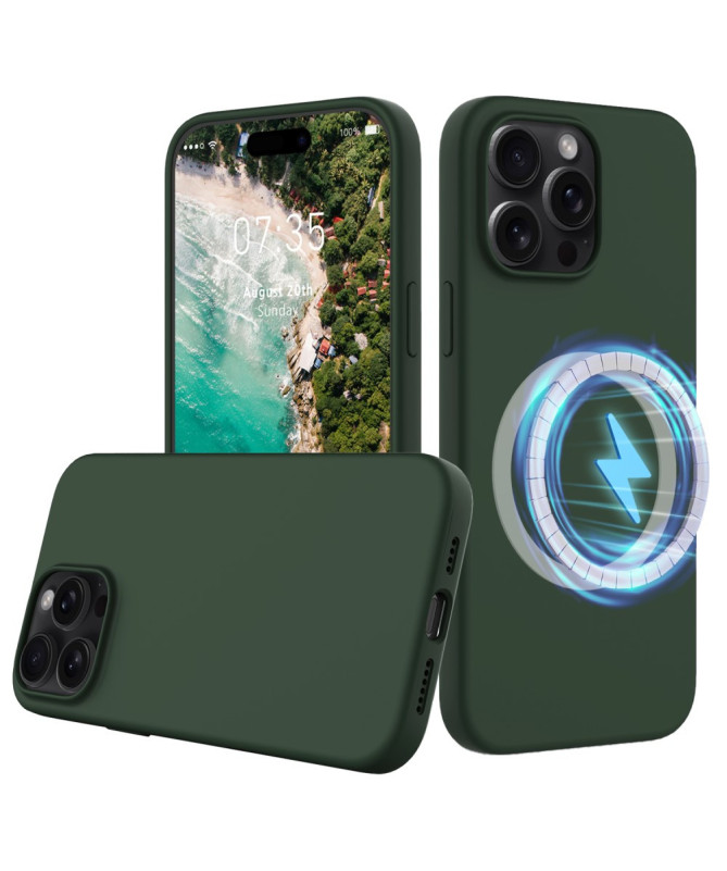 Coque iPhone 16 Pro Max magnétique en silicone liquide