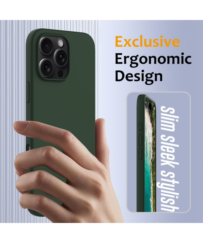 Coque iPhone 16 Pro Max magnétique en silicone liquide