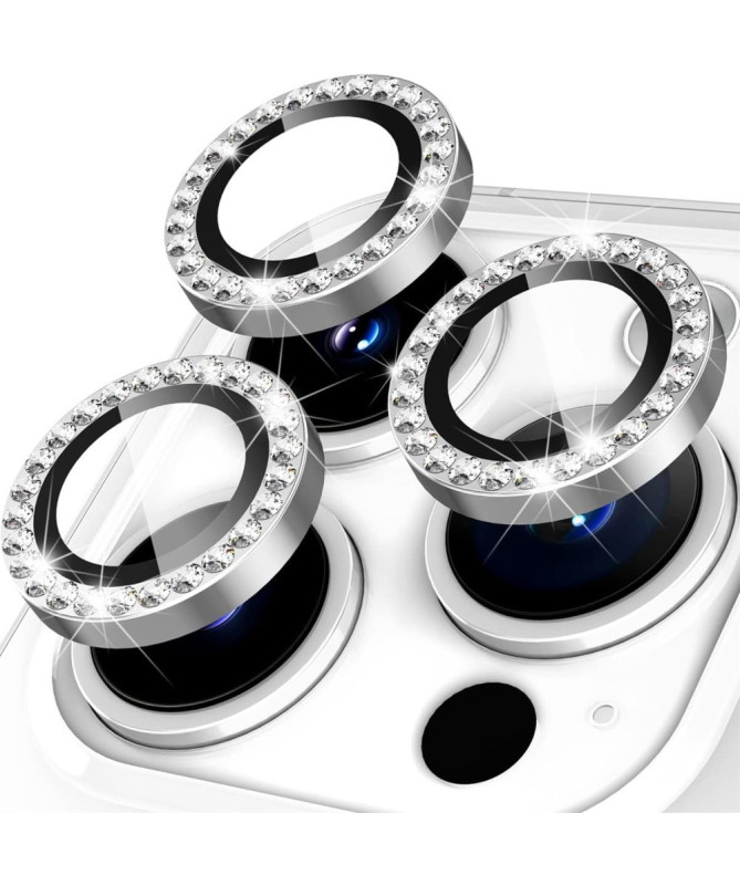 Protecteur d'Objectif iPhone 16 Pro/16 Pro Max en Verre Trempé Strass