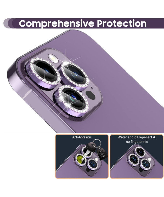 Protecteur d'Objectif iPhone 16 Pro/16 Pro Max en Verre Trempé Strass