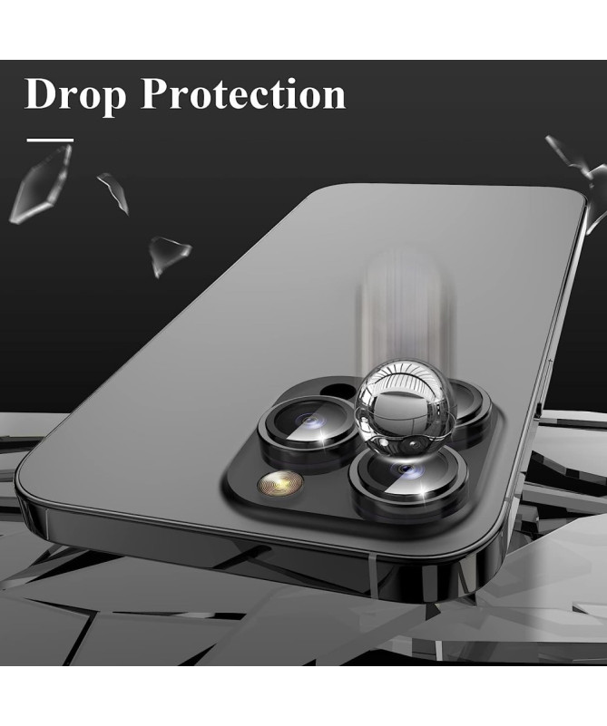 Protecteur d'Objectif iPhone 16 Pro/16 Pro Max en Verre Trempé avec An