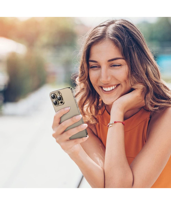 Protecteur d'Objectif iPhone 16 Pro/16 Pro Max en Verre Trempé avec Anneau Métallique