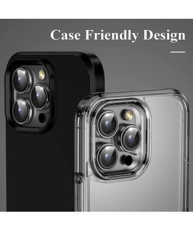 Protecteur d'Objectif iPhone 16 Pro/16 Pro Max en Verre Trempé avec Anneau Métallique Argent - photo 10