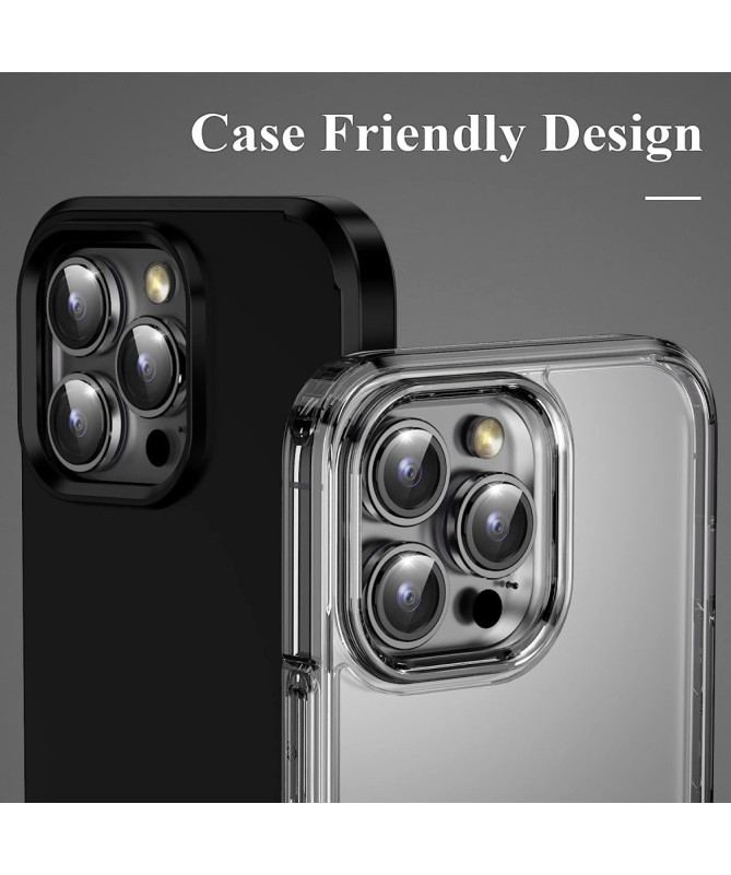 Protecteur d'Objectif iPhone 16 Pro/16 Pro Max en Verre Trempé avec An