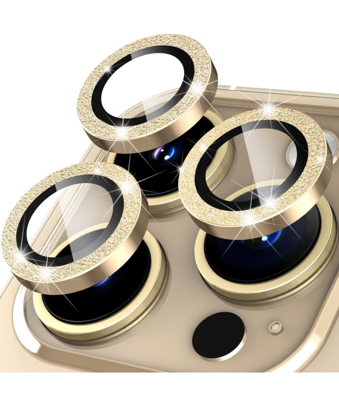 Protecteur d'Objectif à Paillettes pour iPhone 16 Pro/16 Pro Max
