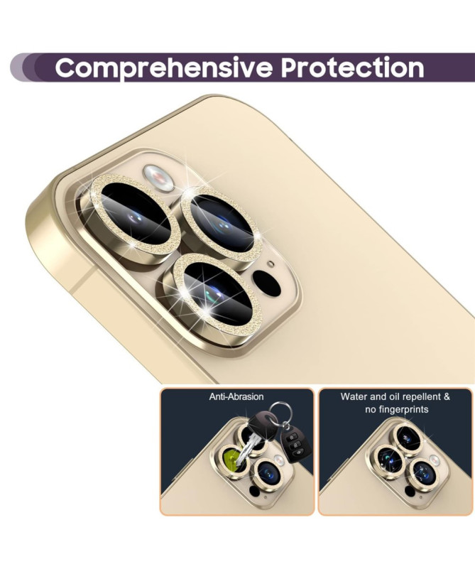 Protecteur d'Objectif à Paillettes pour iPhone 16 Pro/16 Pro Max