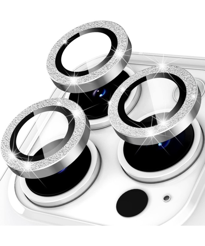 Protecteur d'Objectif à Paillettes pour iPhone 16 Pro/16 Pro Max