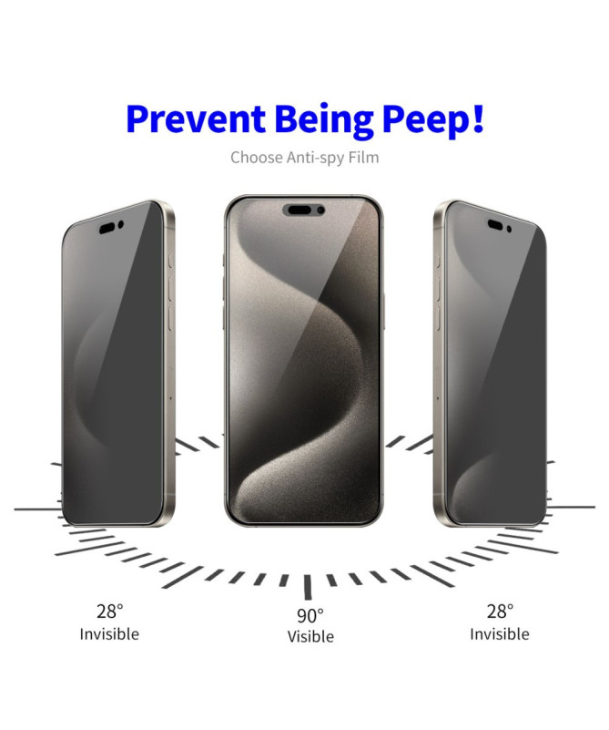 iPhone 16 Pro Max - Verre trempé et filtre de confidentialité