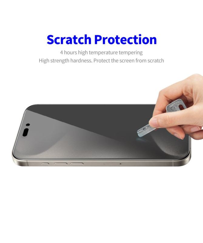 iPhone 16 Pro Max - Verre trempé et filtre de confidentialité