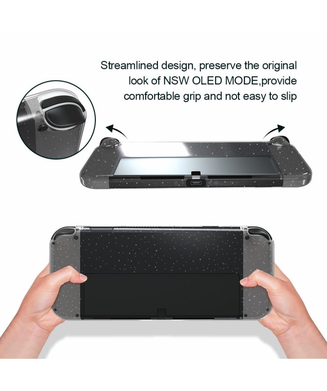 Coque Nintendo Switch OLED Transparente Scintillante