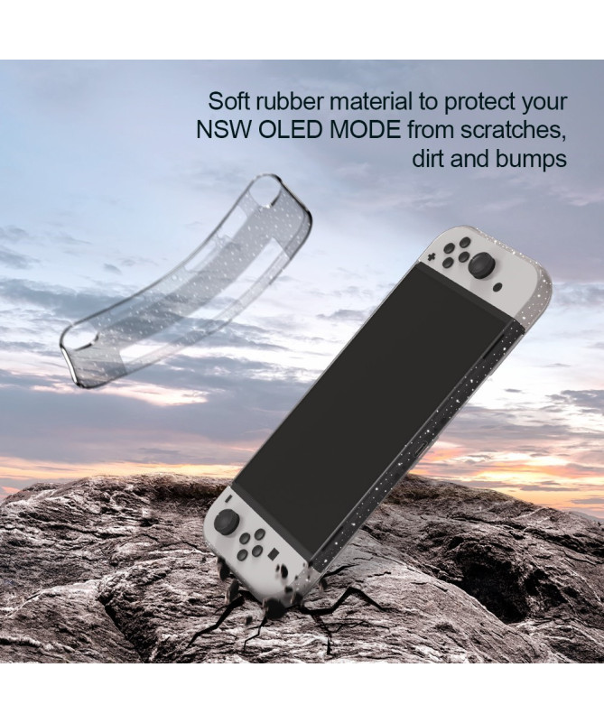 Coque Nintendo Switch OLED Transparente Scintillante
