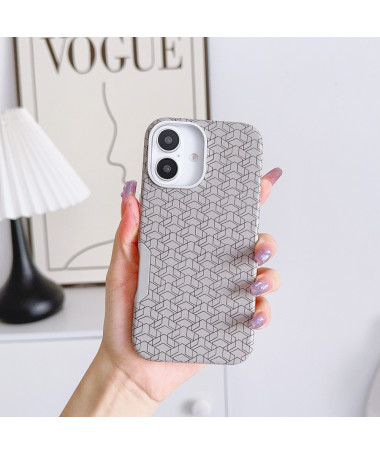 Coque iPhone 16 Plus Compatible MagSafe à Motif Géométrique Gris - photo 2