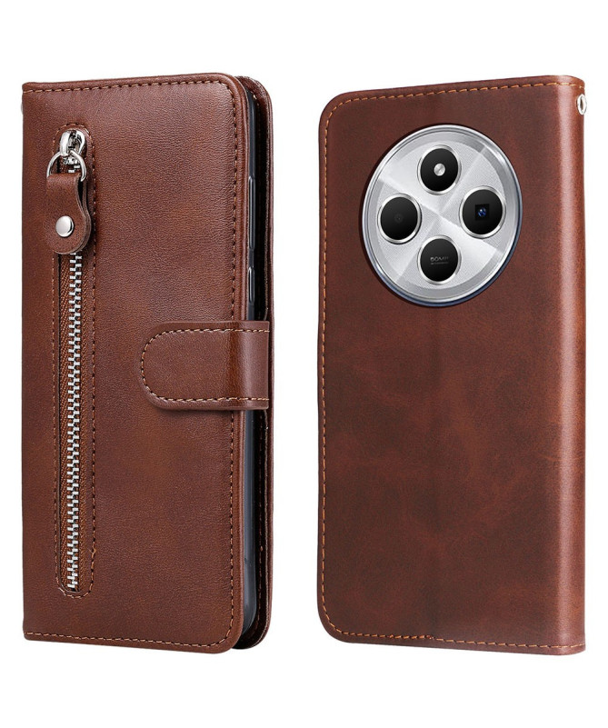Housse Xiaomi Redmi 14C 4G / Poco C75 Portefeuille Zippé Pratique