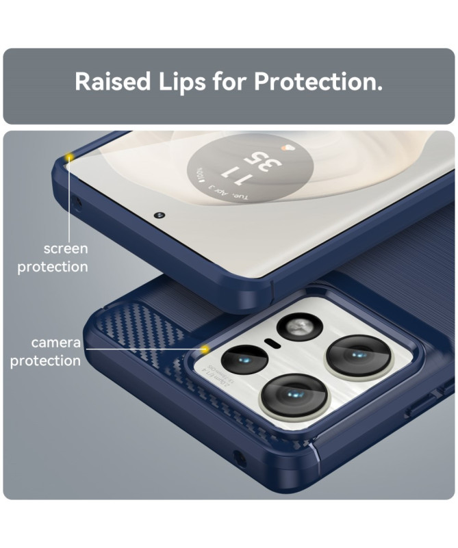 Coque Motorola Edge 50 Pro effet brossé silicone