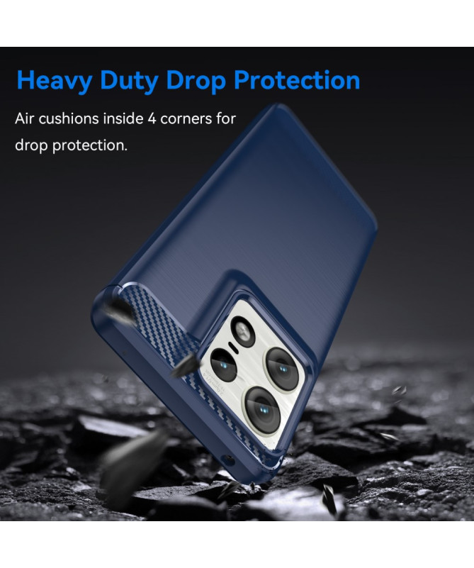 Coque Motorola Edge 50 Pro effet brossé silicone