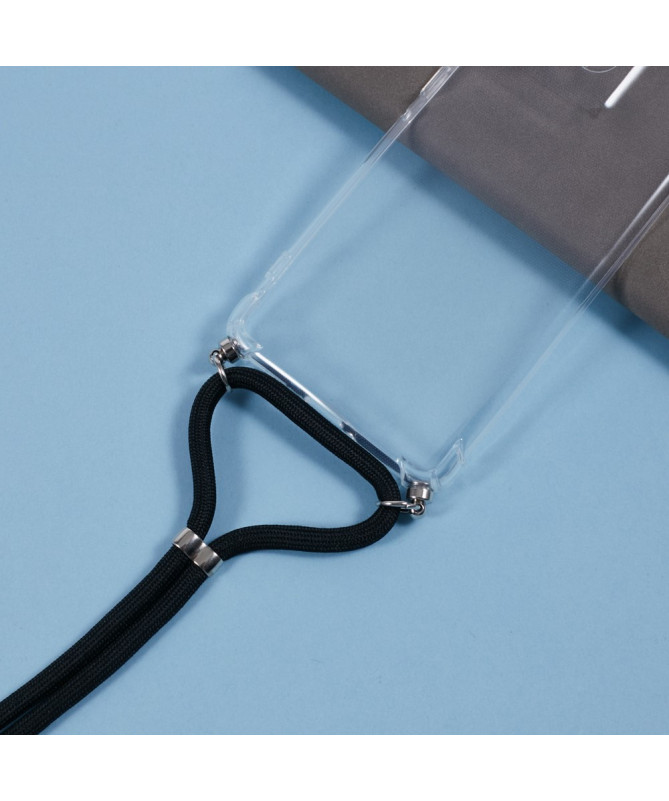 Coque Motorola Edge 50 Pro Transparent Renforcé avec Cordon