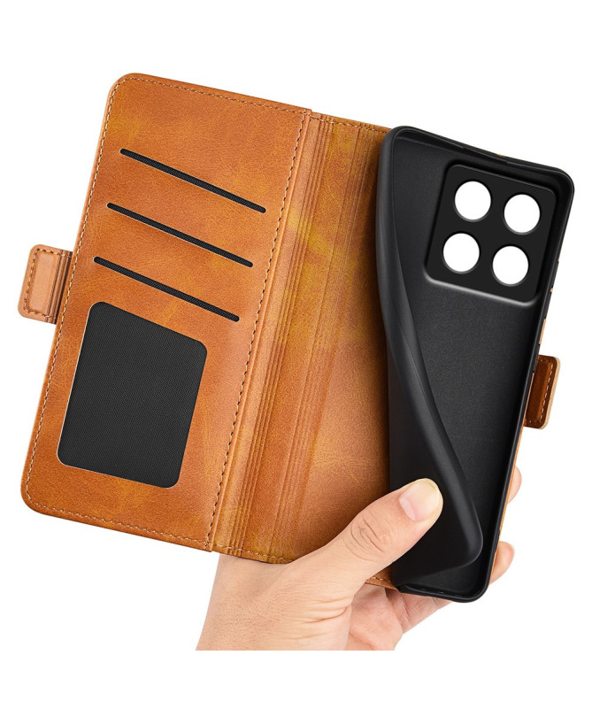 Étui Xiaomi 14T Pro - Portefeuille Simili Cuir Mat