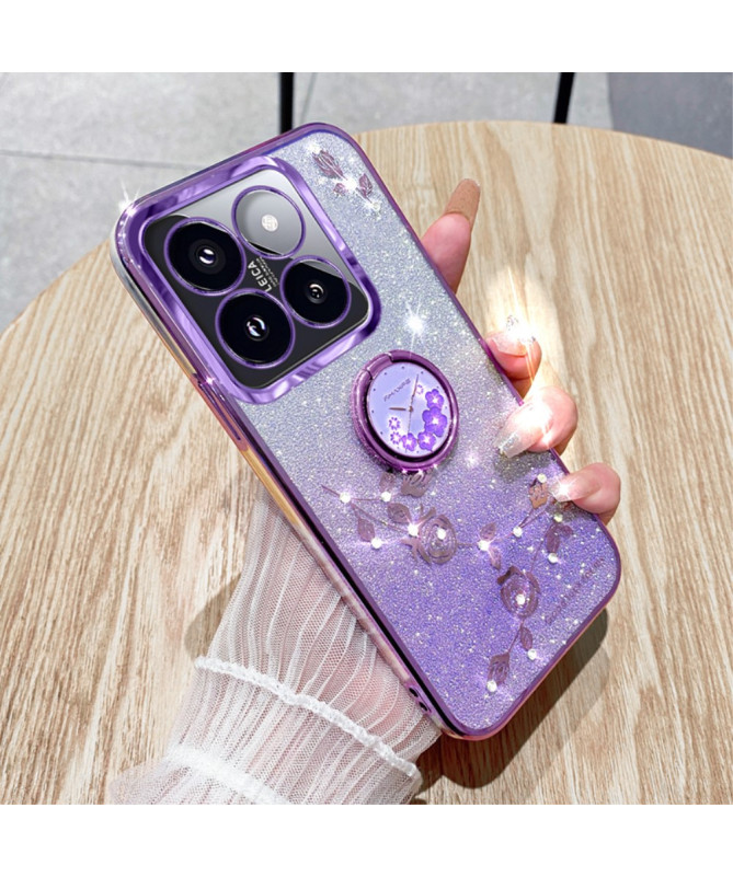 Coque Xiaomi 14T Pro Glamour Glitz avec Anneau