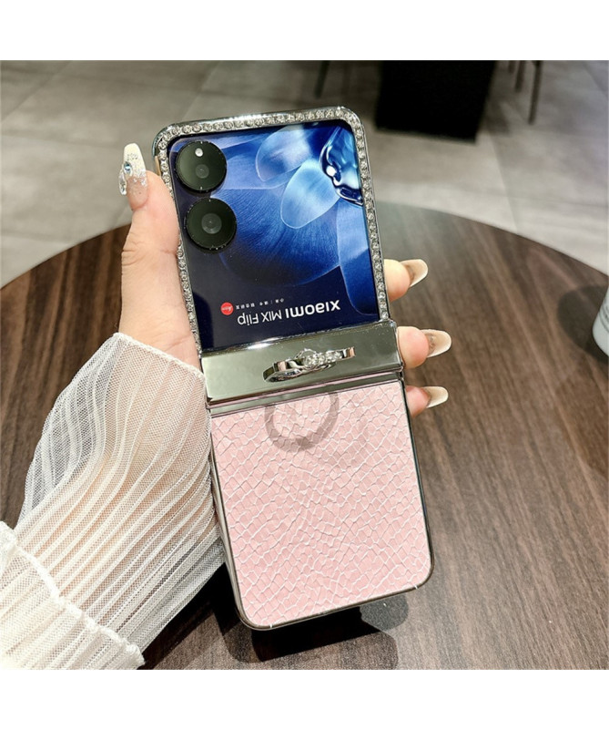 Coque Xiaomi Mix Flip 5G Deluxe avec Anneau et Strass